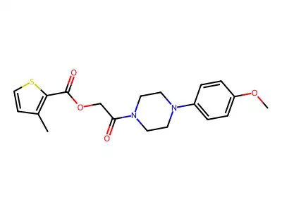 2-[4-(4-Methoxyphenyl)piperazin-1-yl]-2-oxoethyl 3-methylthiophene-2-carboxylate structure