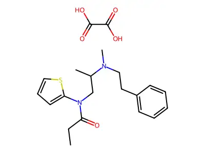 Propionamide, N-(2-(N-methylphenethylamino)propyl)-N-(2-thienyl)-, oxalate structure