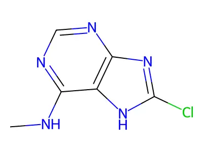 8-chloro-N-methyl-7H-purin-6-amine structure