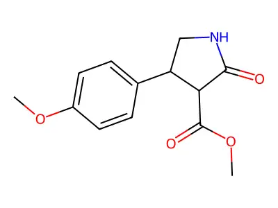 Methyl 4-(4-methoxyphenyl)-2-oxopyrrolidine-3-carboxylate structure