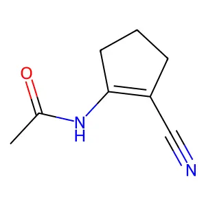 N-(2-Cyano-1-cyclopenten-1-yl)-acetamide structure