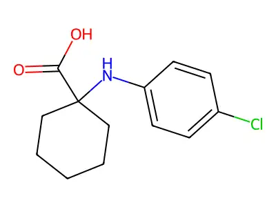 1-[(4-Chlorophenyl)amino]cyclohexanecarboxylic acid structure
