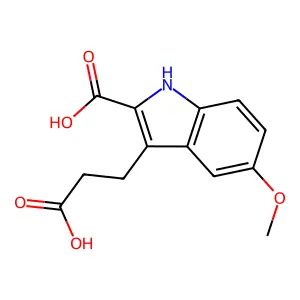 3-(2-carboxyethyl)-5-methoxy-1H-indole-2-carboxylic acid structure