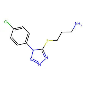 3-[1-(4-Chlorophenyl)tetrazol-5-yl]sulfanylpropan-1-amine structure