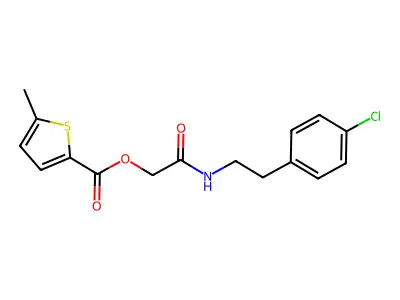 [2-[2-(4-Chlorophenyl)ethylamino]-2-oxoethyl] 5-methylthiophene-2-carboxylate structure