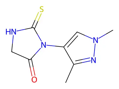 3-(1,3-dimethyl-1H-pyrazol-4-yl)-2-thioxoimidazolidin-4-one structure
