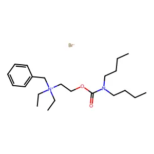 Ammonium, benzyldiethyl(2-hydroxyethyl)-, bromide, dibutylcarbamate structure