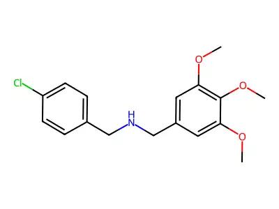 [(4-Chlorophenyl)methyl][(3,4,5-trimethoxyphenyl)methyl]amine structure