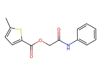 (2-Anilino-2-oxoethyl) 5-methylthiophene-2-carboxylate structure