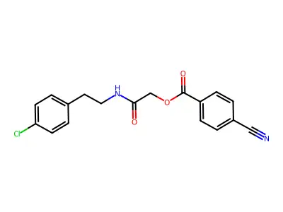 [2-[2-(4-Chlorophenyl)ethylamino]-2-oxoethyl] 4-cyanobenzoate structure