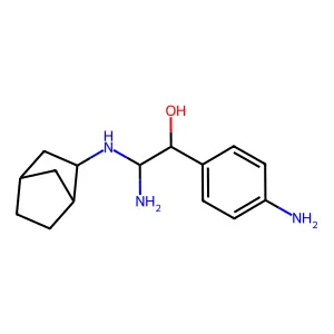 Benzyl alcohol, p-amino-alpha-((3-quinuclidinylamino)methyl)- structure