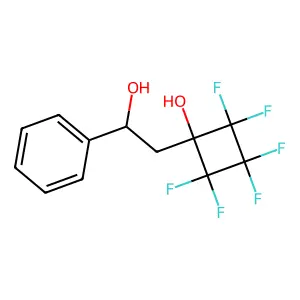 2,2,3,3,4,4-Hexafluoro-1-(2-hydroxy-2-phenylethyl)cyclobutan-1-ol structure
