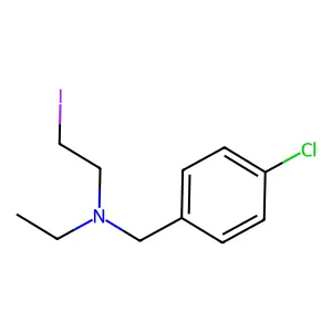 Benzylamine, p-chloro-N-ethyl-N-(2-iodoethyl)- structure