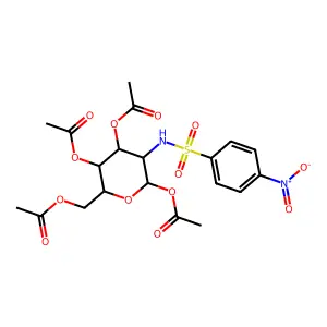 1,3,4,6-Tetra-o-acetyl-2-deoxy-2-{[(4-nitrophenyl)sulfonyl]amino}hexopyranose structure