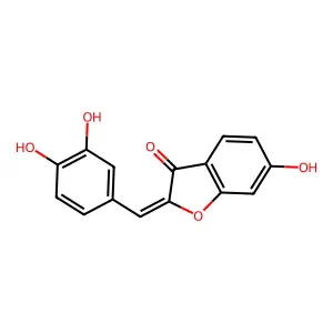 2-(3,4-Dihydroxybenzylidene)-6-hydroxybenzofuran-3(2H)-one structure