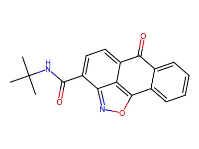 N-(tert-Butyl)-6-oxo-6H-anthra[1,9-cd]isoxazole-3-carboxamide structure