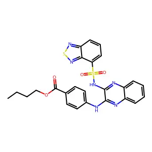 C25H22N6O4S2 structure