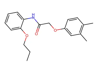 2-(3,4-dimethylphenoxy)-N-(2-propoxyphenyl)acetamide structure