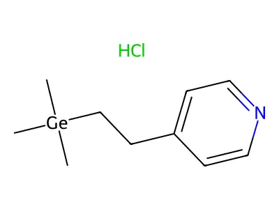 Pyridine, 4-(2-(trimethylgermyl)ethyl)-, hydrochloride structure