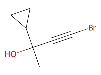 3-Butyn-2-ol, 4-bromo-2-cyclopropyl- structure