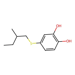 Methyl-2-butylmercapto-4-catechol structure