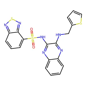 C19H14N6O2S3 structure