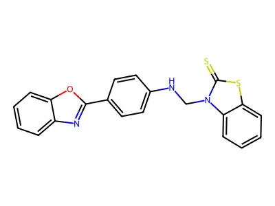 2(3H)-Benzothiazolethione, 3-(((4-(2-benzoxazoyl)phenyl)amino)methyl)- structure