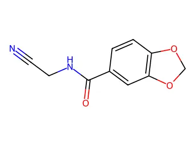 N-(cyanomethyl)-1,3-benzodioxole-5-carboxamide structure