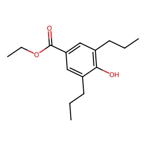 Benzoic acid, 3,5-dipropyl-4-hydroxy-, ethyl ester structure