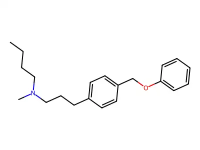 1-Butylamine, N-methyl-N-(3-(p-(phenoxymethyl)phenyl)propyl)- structure