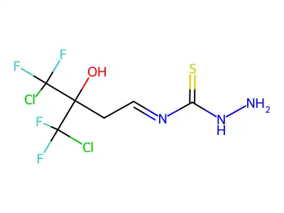 C6H8F4Cl2N4OS structure