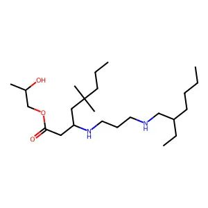 Neodecanoic acid, 3-[[3-[(2-ethylhexyl)amino]propyl]amino]-2-hydroxypropyl ester structure