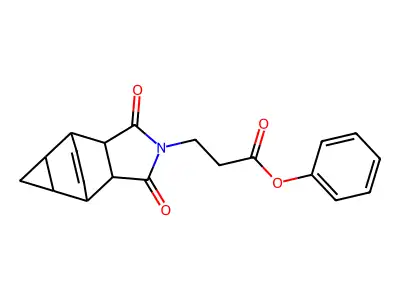 phenyl 3-(1,3-dioxooctahydro-4,6-ethenocyclopropa[f]isoindol-2(1H)-yl)propanoate structure
