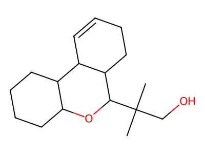 2-(2,3,4,4a,6,6a,7,8,10a,10b-decahydro-1H-benzo[c]chromen-6-yl)-2-methylpropan-1-ol structure