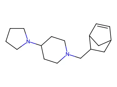 1-(5-Bicyclo[2.2.1]hept-2-enylmethyl)-4-pyrrolidin-1-ylpiperidine structure
