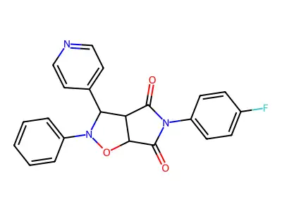5-(4-fluorophenyl)-2-phenyl-3-pyridin-4-yl-3a,6a-dihydro-3H-pyrrolo[3,4-d][1,2]oxazole-4,6-dione structure