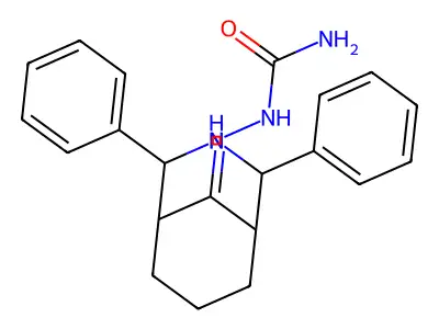 [(2,4-Diphenyl-3-azabicyclo[3.3.1]nonan-9-ylidene)amino]urea structure