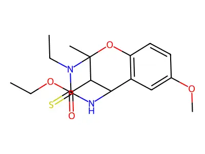 ethyl 3-ethyl-8-methoxy-2-methyl-4-thioxo-3,4,5,6-tetrahydro-2H-2,6-methano-1,3,5-benzoxadiazocine-11-carboxylate structure