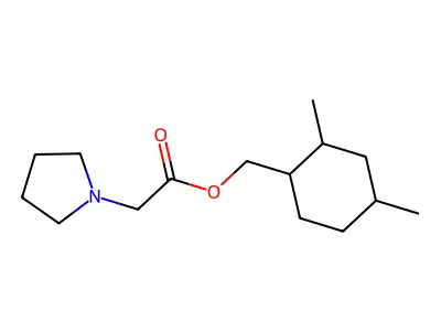 (2,4-Dimethylcyclohexyl)methyl pyrrolidin-1-ylacetate structure