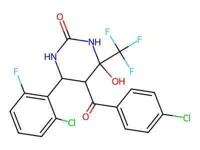 C18H12Cl2F4N2O3 structure
