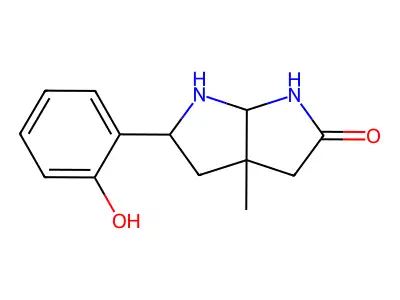 5-(2-hydroxyphenyl)-3a-methylhexahydropyrrolo[2,3-b]pyrrol-2(1H)-one structure