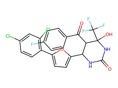 C22H14Cl2F4N2O4 structure