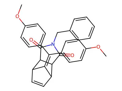10-[bis(4-methoxyphenyl)methylene]-4-benzyl-4-azatricyclo[5.2.1.0<2,6>]dec-8-e ne-3,5-dione structure