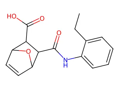 2-[(2-Ethylphenyl)carbamoyl]-7-oxabicyclo[2.2.1]hept-5-ene-3-carboxylic acid structure