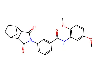 N-(2,5-dimethoxyphenyl)-3-(1,3-dioxooctahydro-2H-4,7-methanoisoindol-2-yl)benzamide structure
