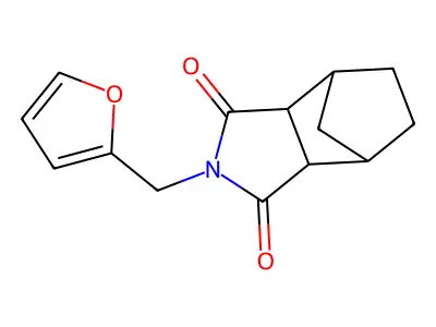 2-(furan-2-ylmethyl)hexahydro-1H-4,7-methanoisoindole-1,3(2H)-dione structure