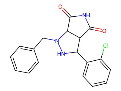 1-benzyl-3-(2-chlorophenyl)tetrahydropyrrolo[3,4-c]pyrazole-4,6(1H,5H)-dione structure