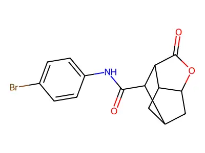 N-(4-bromophenyl)-2-oxohexahydro-2H-3,5-methanocyclopenta[b]furan-7-carboxamide structure