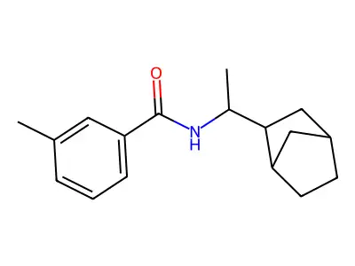 N-(1-bicyclo[2.2.1]hept-2-ylethyl)-3-methylbenzamide structure
