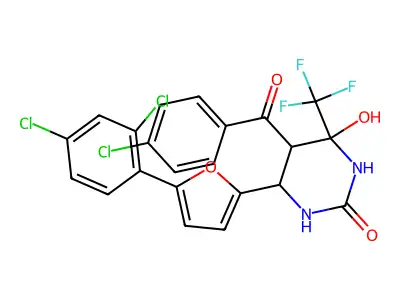 C22H14Cl3F3N2O4 structure